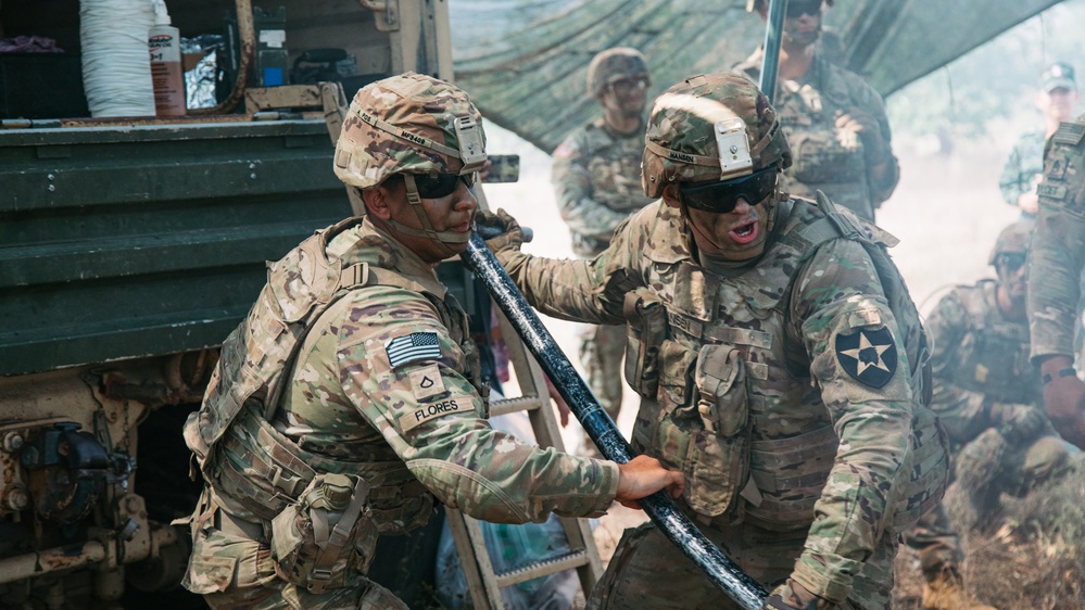 2-2 SBCT field artillery live fire exercise in Sa Kaeo Province for Cobra Gold 2024