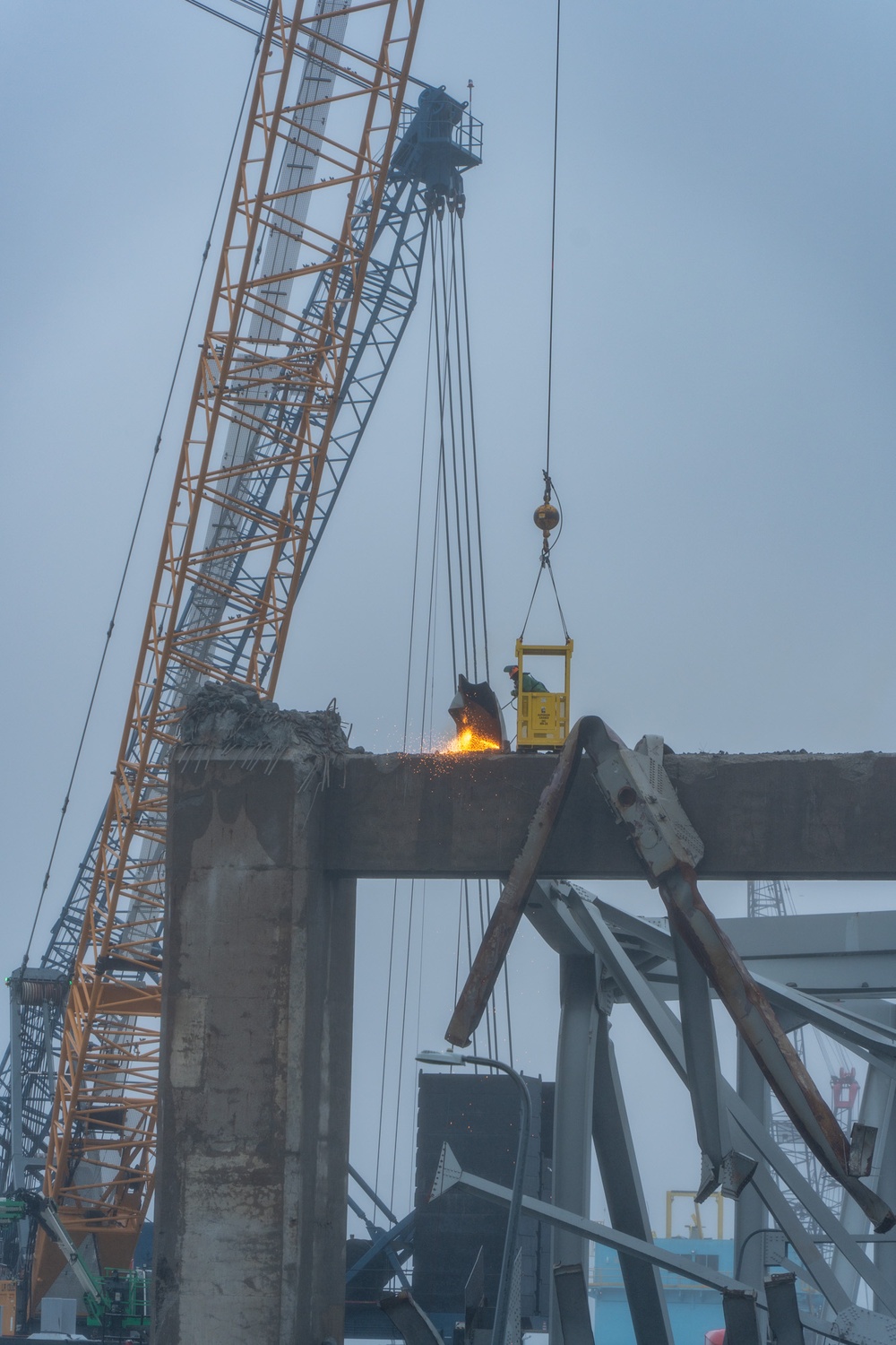 Key Bridge debris removal continues