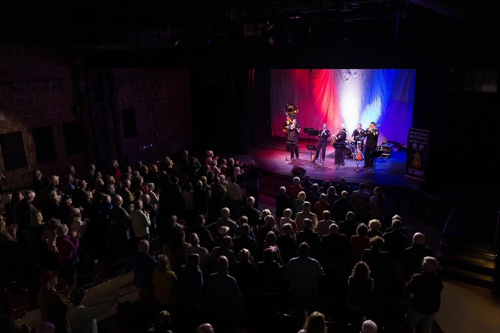 Navy Band Southeast Deckplate Brass Band performs at Tybee Post Theater