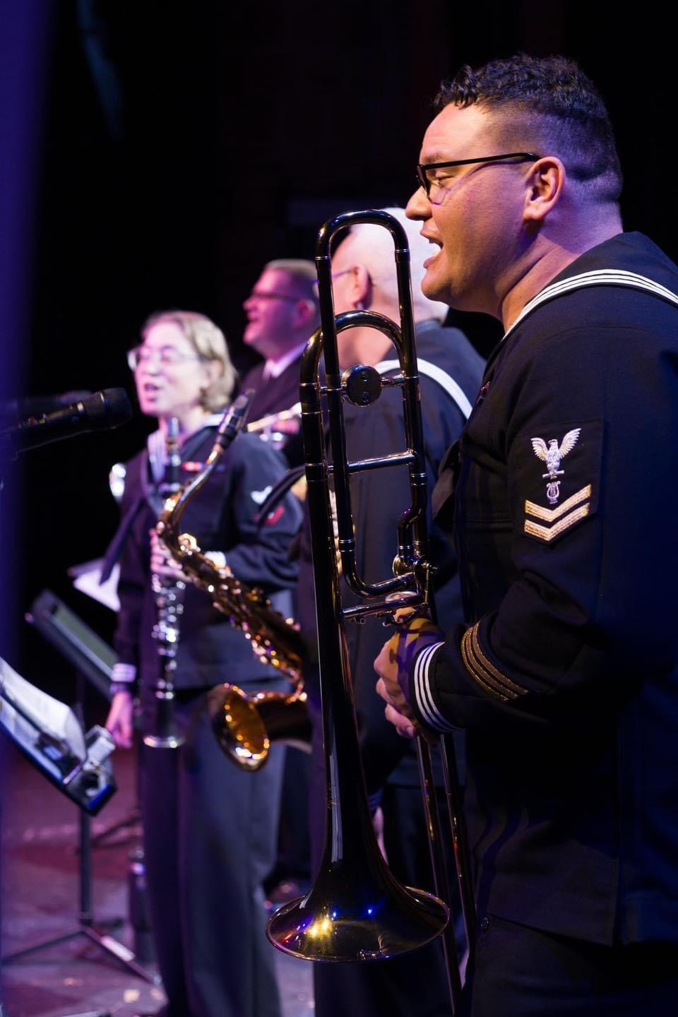 Navy Band Southeast Deckplate Brass Band performs at Tybee Post Theater