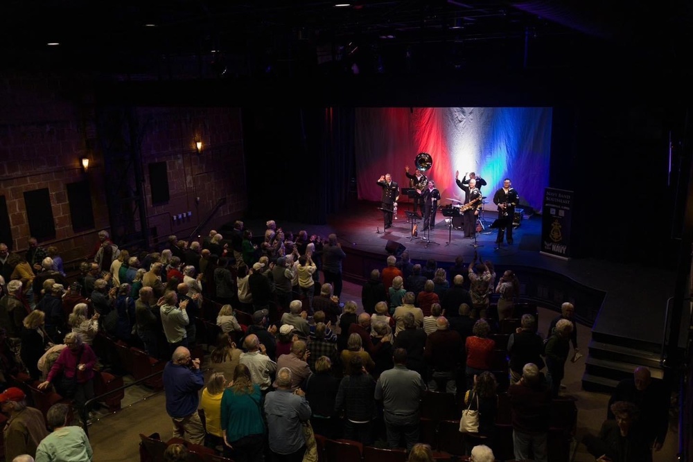 Navy Band Southeast Deckplate Brass Band receives standing ovation at Tybee Post Theater