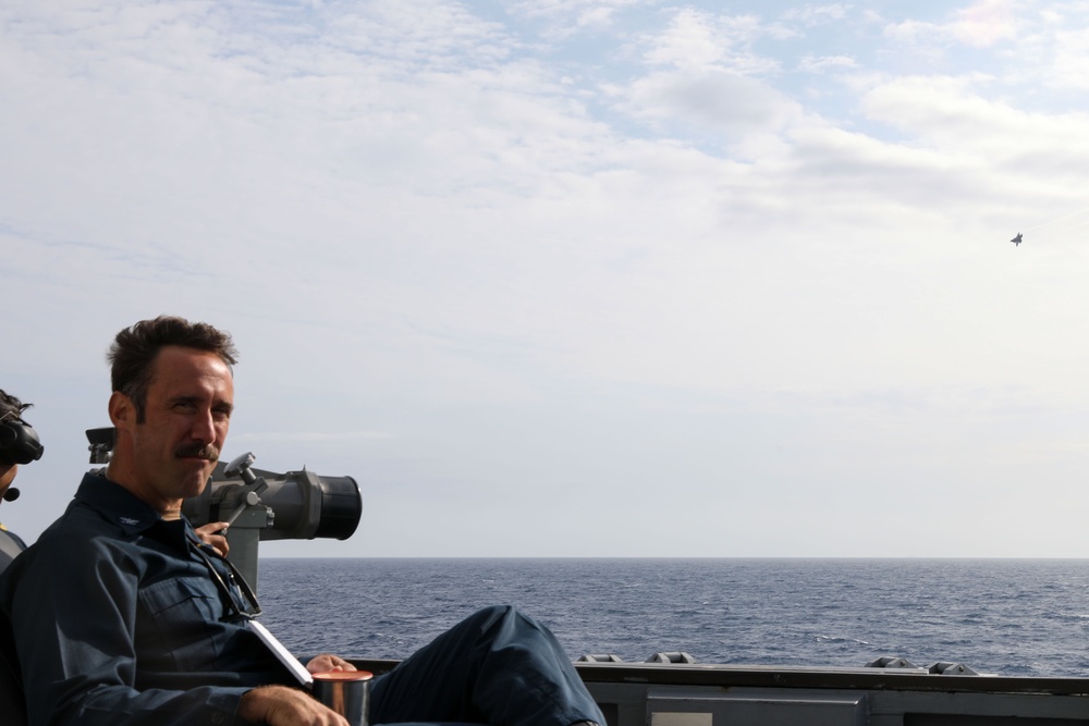 Sailors aboard the USS Howard conduct an air defense exercise in the Philippine Sea