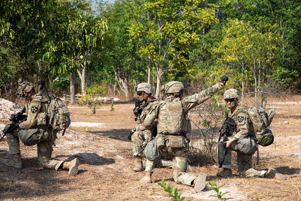 2-2 SBCT platoon live fire exercises in Sa Kaeo Province during Cobra Gold 2024