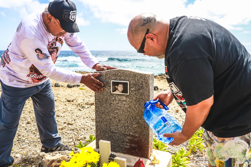 I think of you all the time: Family members’ annual visit to gravesite of U.S. Army Air Corps Pfc. Riego “Tommy” Miguel at MCBH