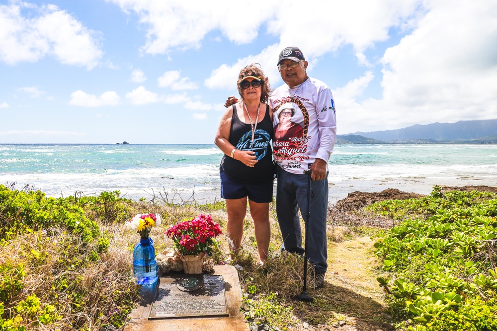 I think of you all the time: Family members’ annual visit to gravesite of U.S. Army Air Corps Pfc. Riego “Tommy” Miguel at MCBH
