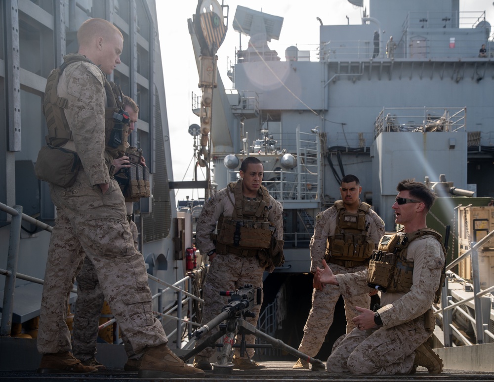 CAAT Conducts Gun Drills Aboard USS Harpers Ferry