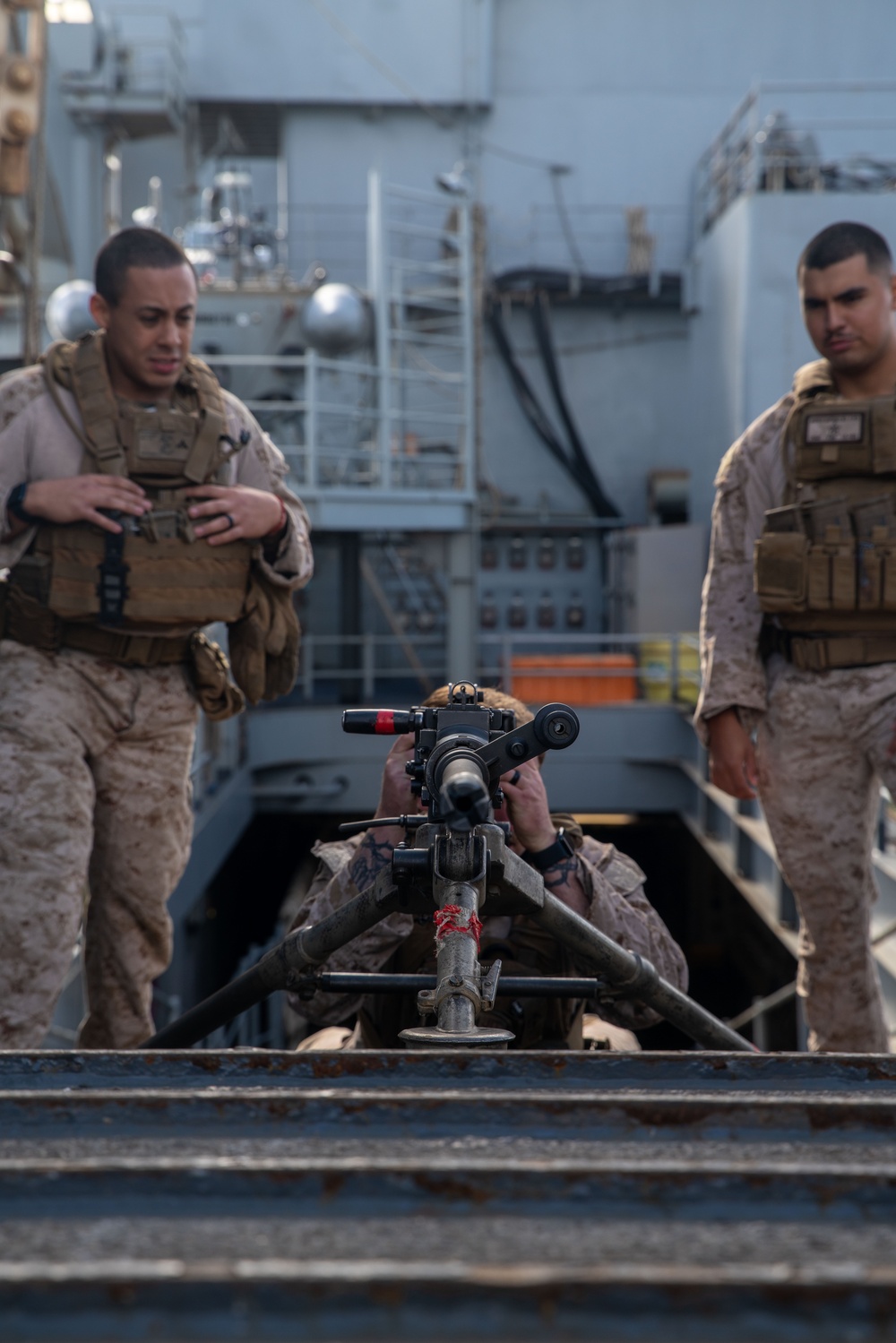 CAAT Conducts Gun Drills Aboard USS Harpers Ferry