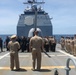 USS Leyte Gulf Holds Promotion Ceremony While Underway