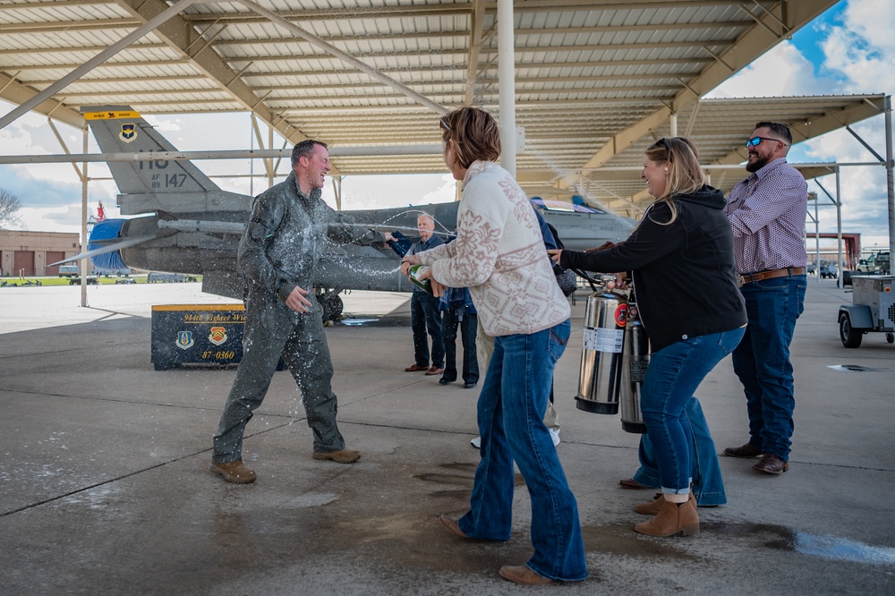 Last Ride: Reserve 944th FW Commander Takes Final Flight