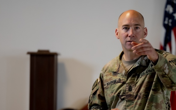 XVIII ABN CORPS - CSM Bryan Barker leads NCOPD at Mihail Kogalniceanu Air Base Romania