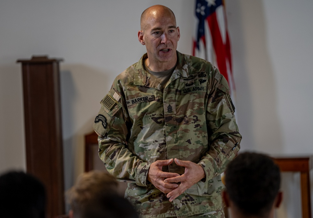 XVIII ABN CORPS - CSM Bryan Barker leads NCOPD at Mihail Kogalniceanu Air Base Romania