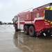 127th Civil Engineer Squadron Fire Department Fire Engine On Watch at Selfridge Air National Guard Base