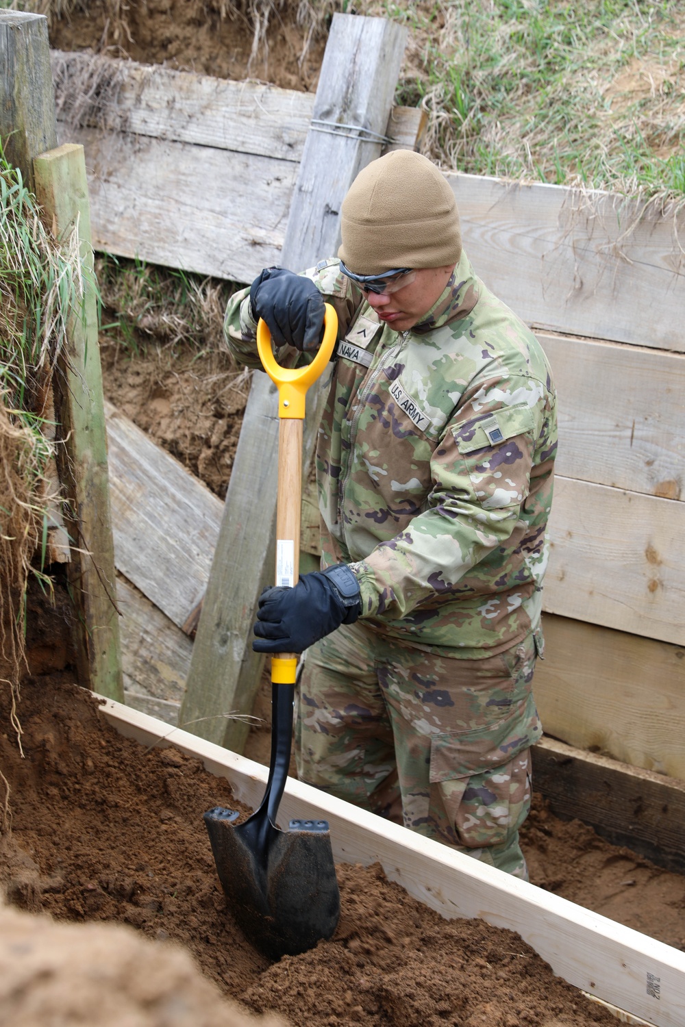 Engineers build and maintain trenches in Bemowo Piskie Training Area