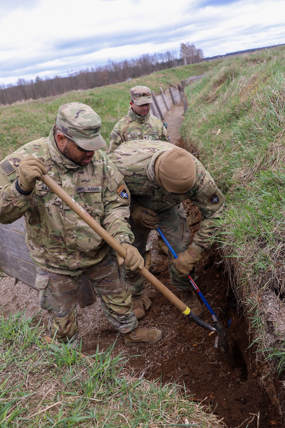 Engineers build and maintain trenches in Bemowo Piskie Training Area