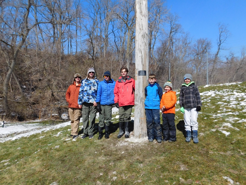 NAVFAC PWD Great Lakes and Troop 46 Eagle Scout Service Project Install Osprey Nesting Platform