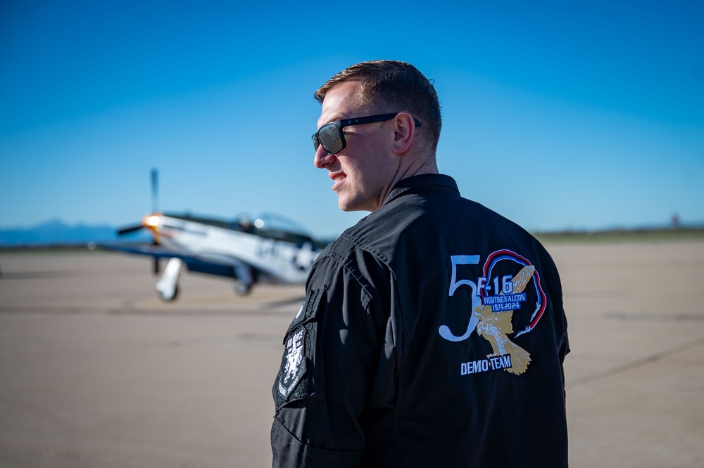 F-16 Viper Demonstration Team attends 2024 Heritage Flight Training Course