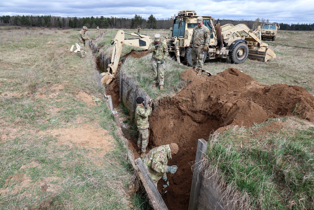 Engineers repair and replace trenches in Bemowo Piskie Training Area