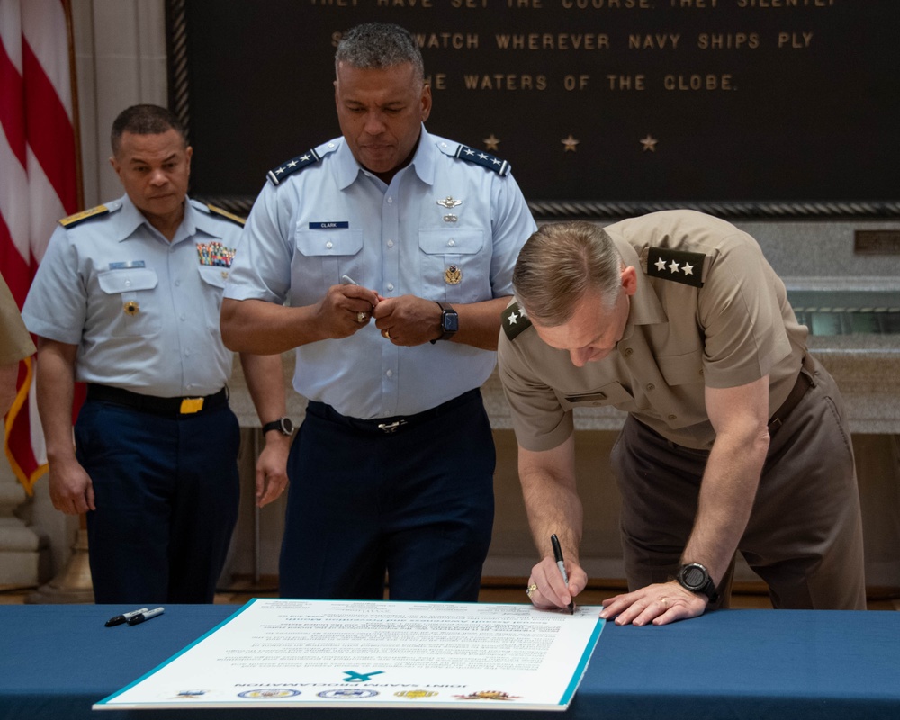 Conference of Service Academy Superintendents Sign SAPR Proclamation