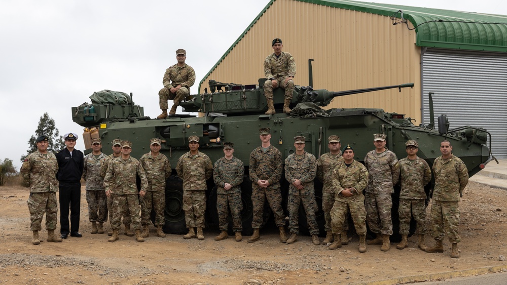 U.S. Marines with 25th Marine Regiment conduct an Amphibious Intelligence SMEE with Chilean Marines