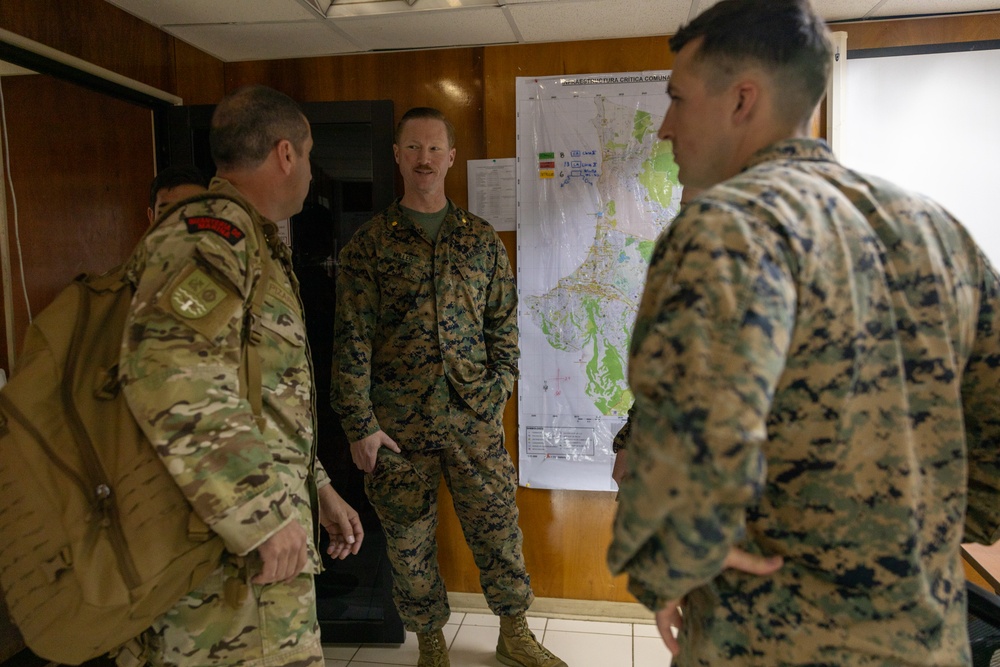 U.S. Marines with 25th Marine Regiment conduct an Amphibious Intelligence SMEE with Chilean Marines