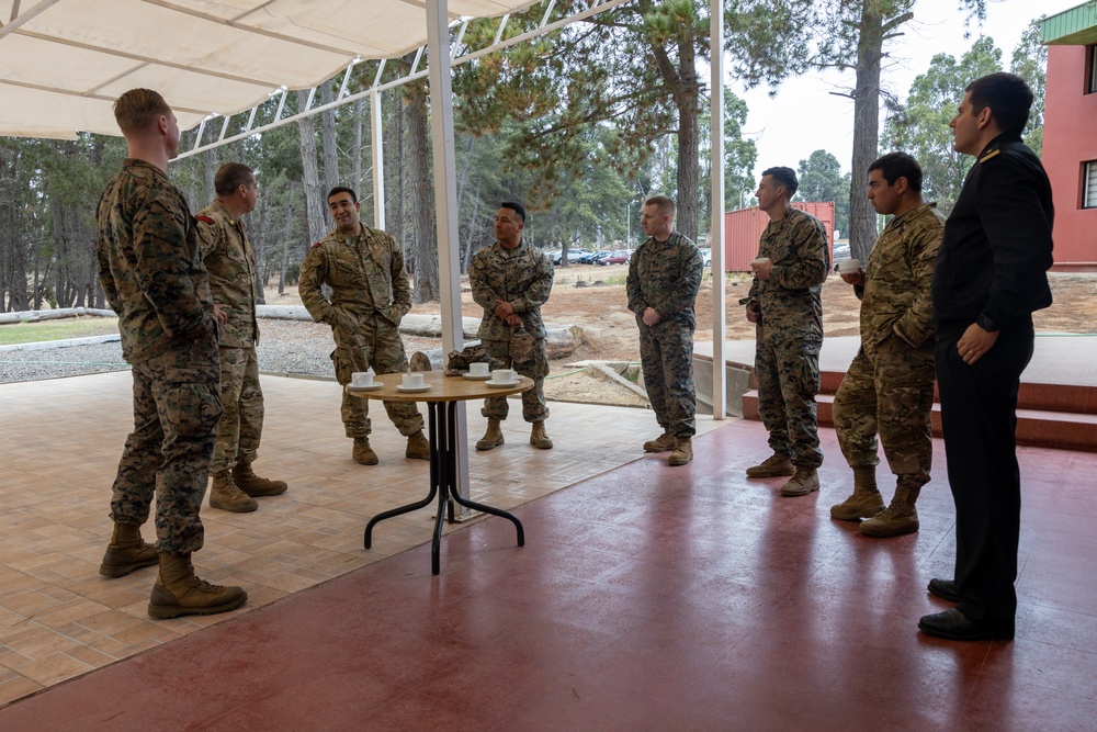 U.S. Marines with 25th Marine Regiment conduct an Amphibious Intelligence SMEE with Chilean Marines