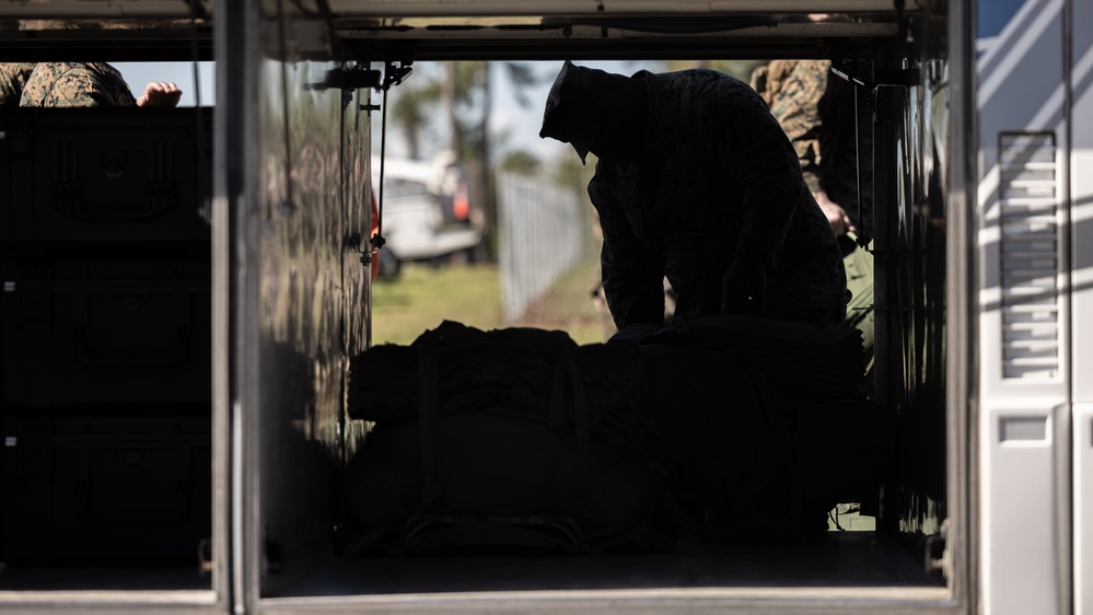 24th MEU Command Element Departs for the USS Wasp