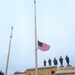 Raising flag at Fort McCoy's Veterans Memorial Plaza