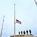 Raising flag at Fort McCoy's Veterans Memorial Plaza