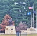 Raising flag at Fort McCoy's Veterans Memorial Plaza