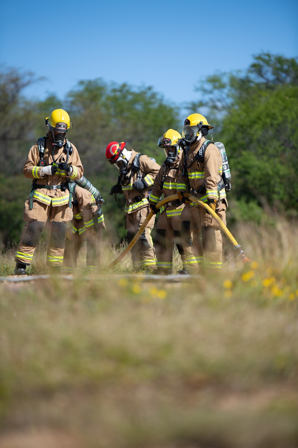 PMRF Fire and Emergency Services Department Conducts Live Fire Training With Lihue Airport Fire Department.