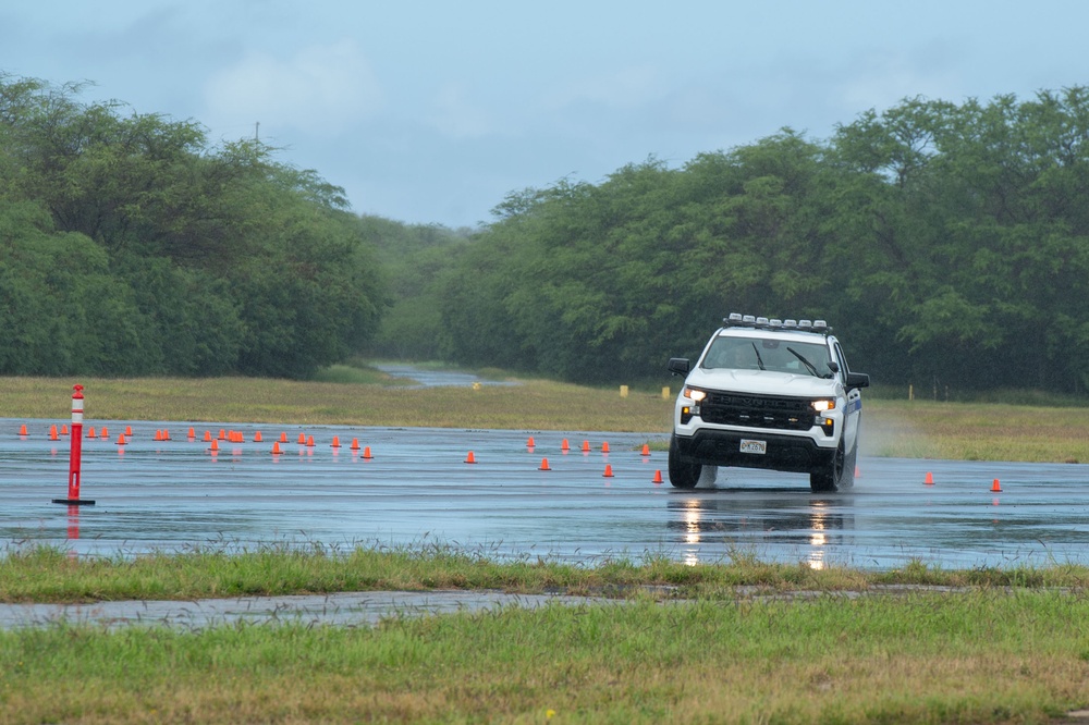 PMRF and Kauai Police Department Complete the Emergency Vehicle Operators Course.