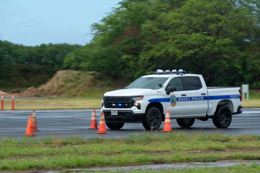 PMRF and Kauai Police Department Complete the Emergency Vehicle Operators Course.