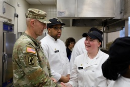 CSA George and SMA Weimer visit JBLM