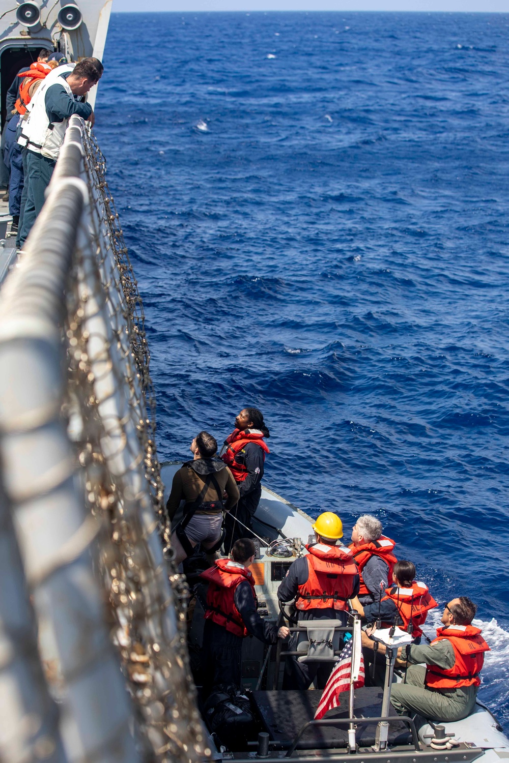 USS Ralph Johnson Conducts Personnel Transfer