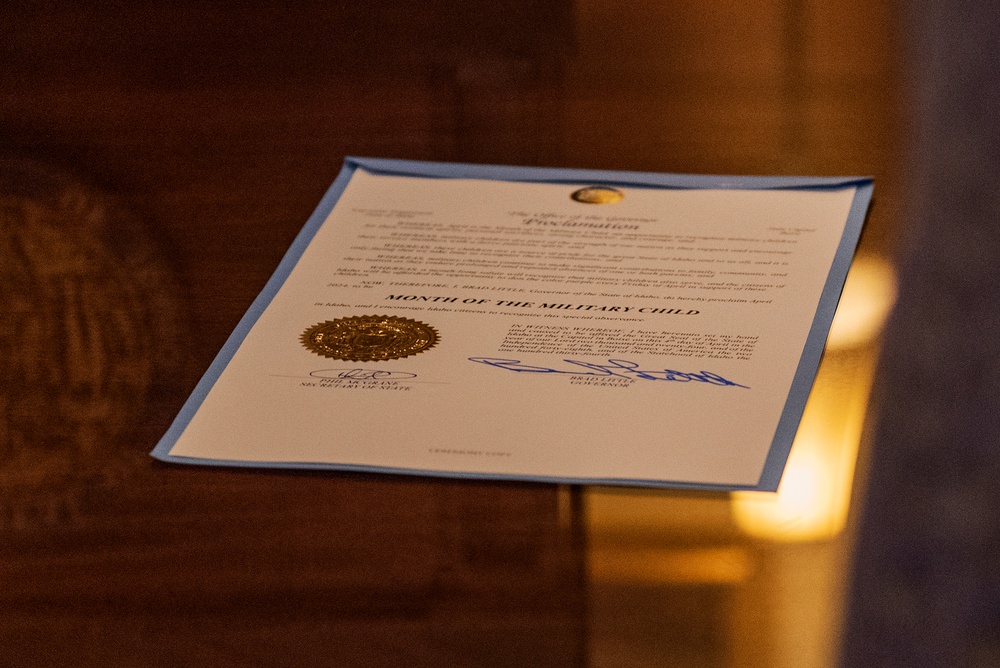 Gov. Little declares April Month of the Military Child in Idaho