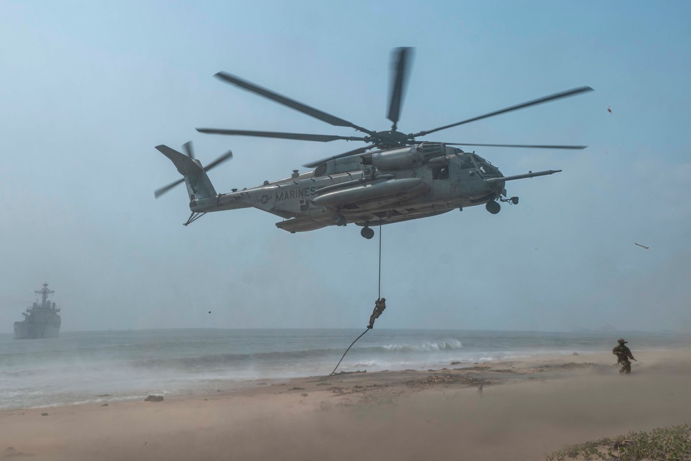 Recon Co, Army SOF, MARCOS Fast-Rope at Tiger TRIUMPH 24