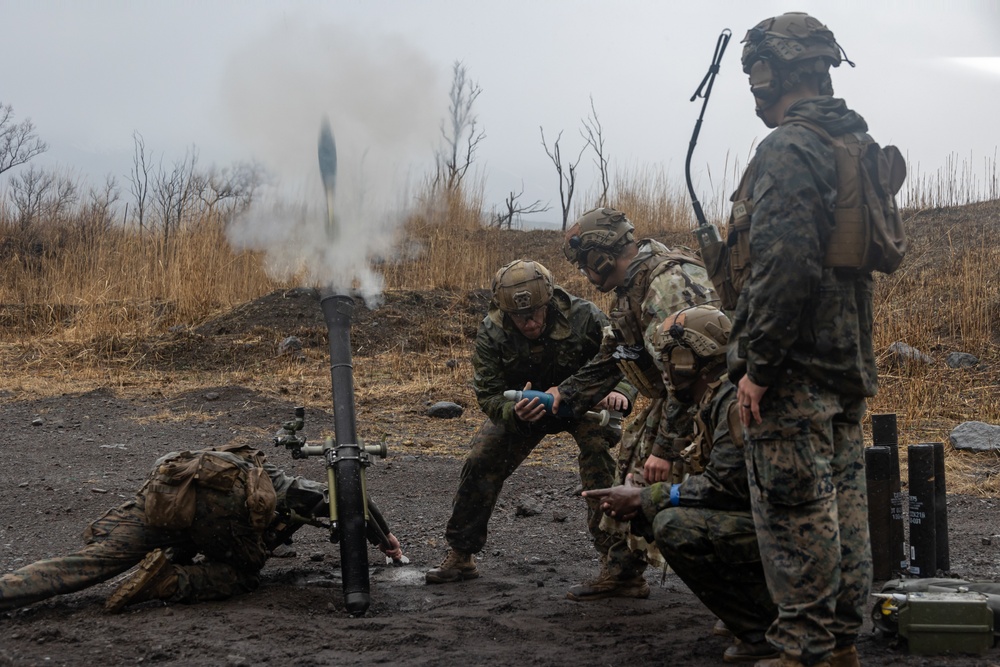 Weapons Co, BLT 1/1 conduct mortar range