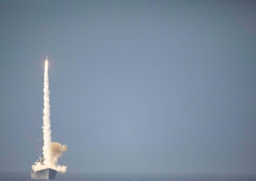 US Navy Ships Conduct Live-Fire Exercise
