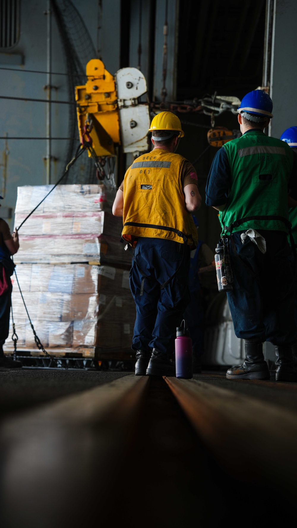 USS Dwight D. Eisenhower Conducts a Replenishment-At-Sea in the Red Sea