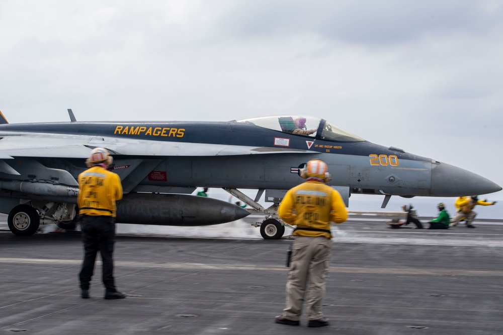 USS Dwight D. Eisenhower Conducts Flight Operations in the Red Sea