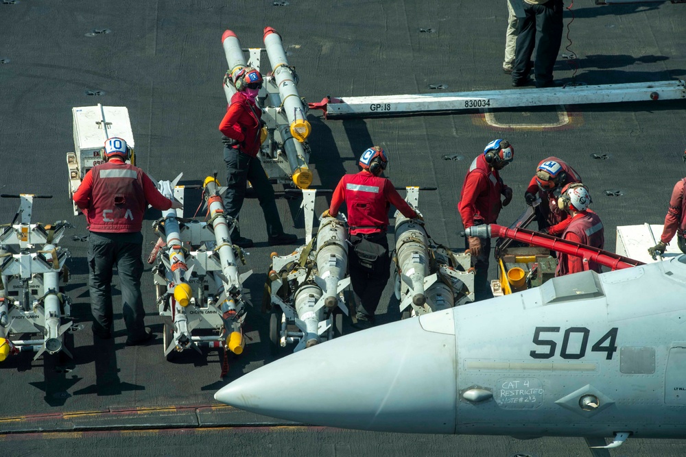 USS Dwight D. Eisenhower Conducts Flight Operations in the Red Sea