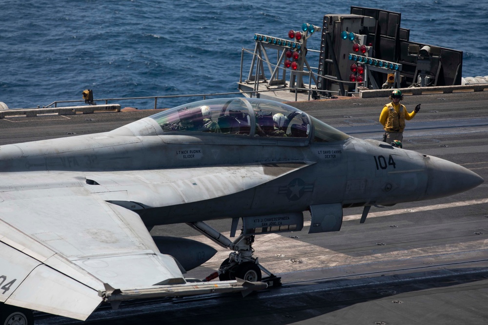 USS Dwight D. Eisenhower Conducts Flight Operations in the Red Sea