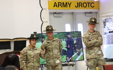 Drill Sergeants speak to WFHS JROTC Cadets