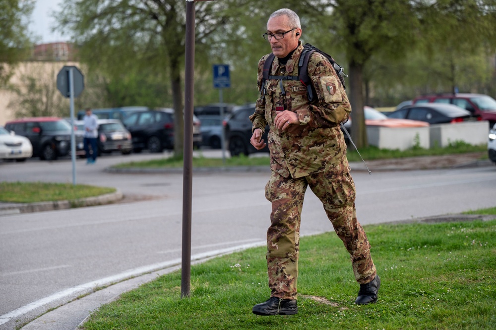 Aviano AB hosts the Norwegian Foot March for the first time