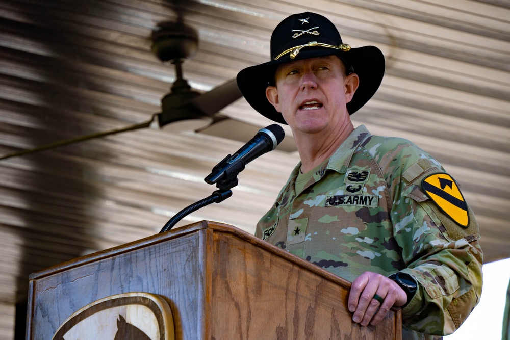 1st Cavalry Division Sustainment Brigade Conducts Color Casing Ceremony
