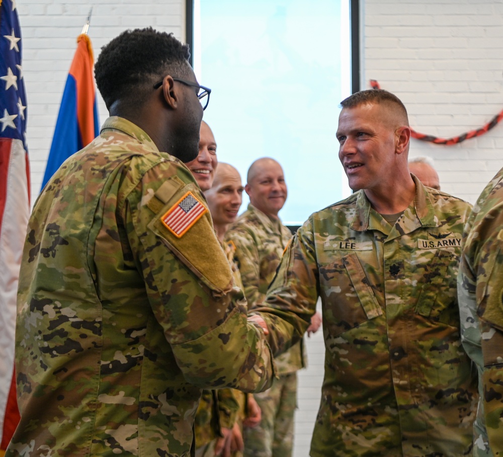Deployment departure ceremony for 59th Aviation Troop Command
