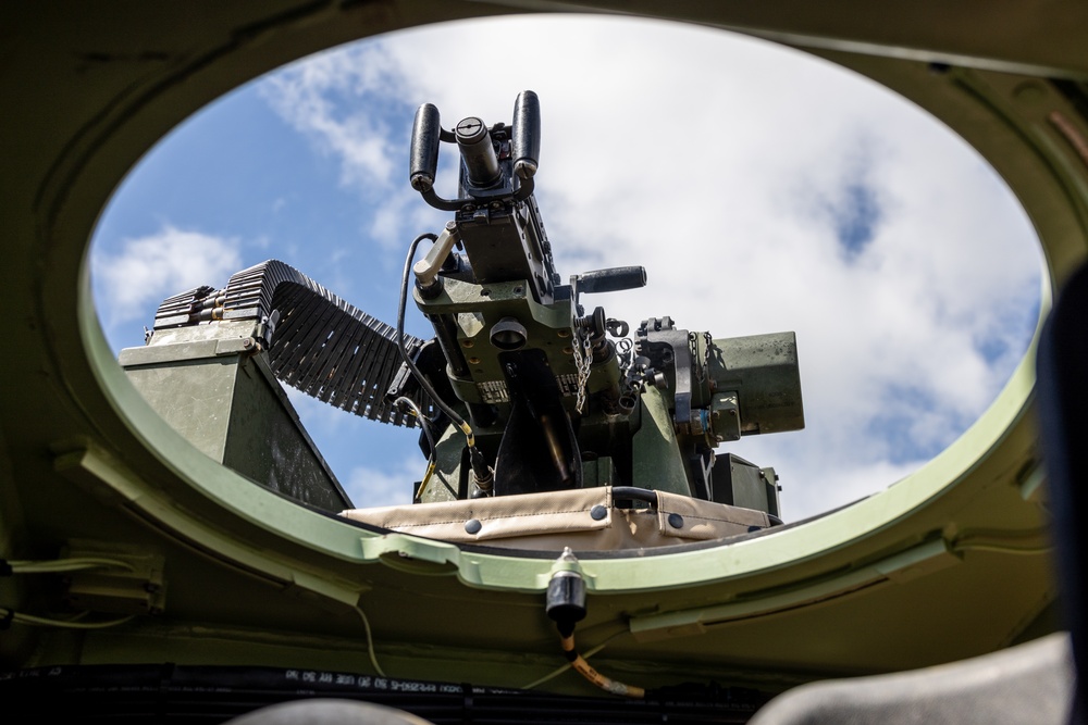 AAS students fire MK19s and M2A1s for an ACV gunnery exercise