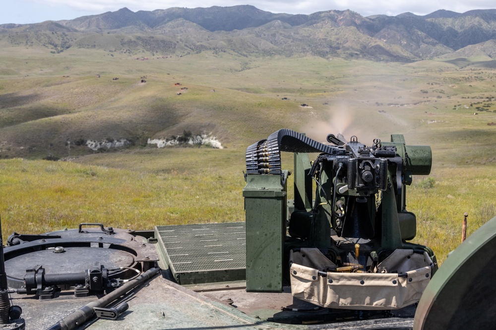 AAS students fire MK19s and M2A1s for an ACV gunnery exercise