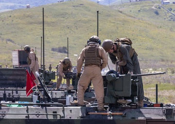 AAS students fire MK19s and M2A1s for an ACV gunnery exercise