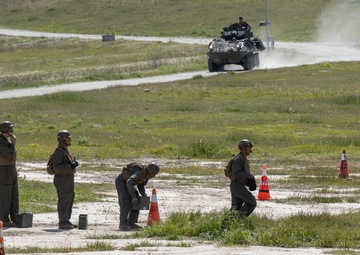 AAS students fire MK19s and M2A1s for an ACV gunnery exercise